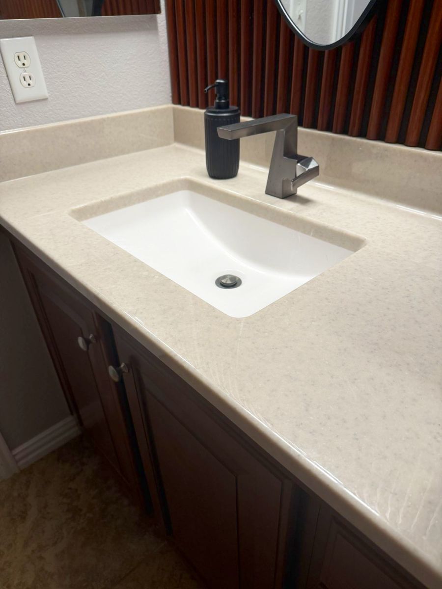 onyx integrated sink and vanity top